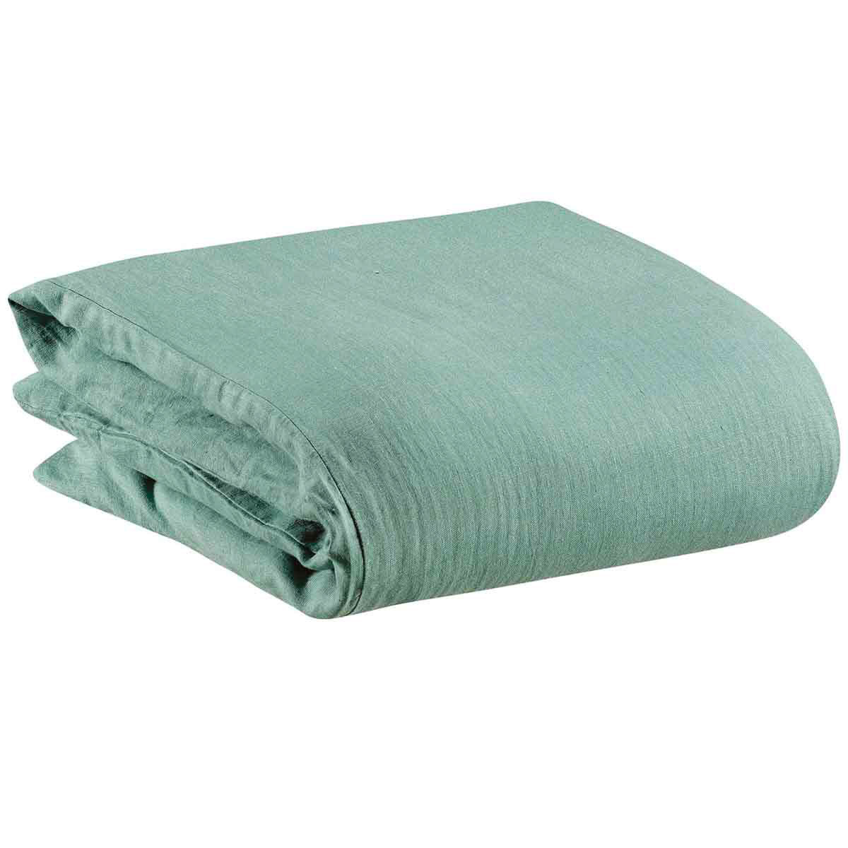 housse-de-couette-lin-lave-zeff 240x220-cm-ou-260x240-cm-vert-de-gris-vivaraise