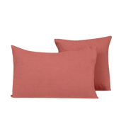 Coussin Porticcio Haomy en lin lavé, coloris Bois de rose – style sobre et chic, finition naturelle et élégante