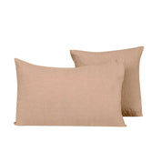 Coussin Porticcio Haomy en lin lavé, coloris Cimarron – style sobre et chic, finition naturelle et élégante