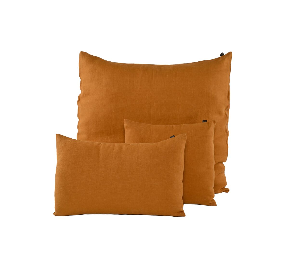 Coussin Porticcio Haomy en lin lavé, coloris Daim – style sobre et chic, finition naturelle et élégante