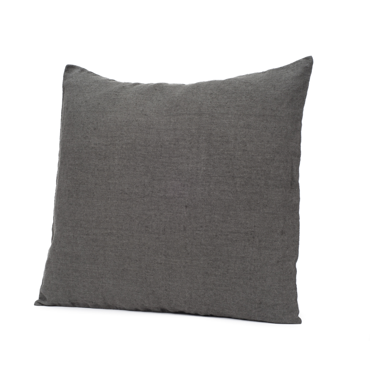 Coussin Porticcio Haomy en lin lavé, coloris Granit – style sobre et chic, finition naturelle et élégante