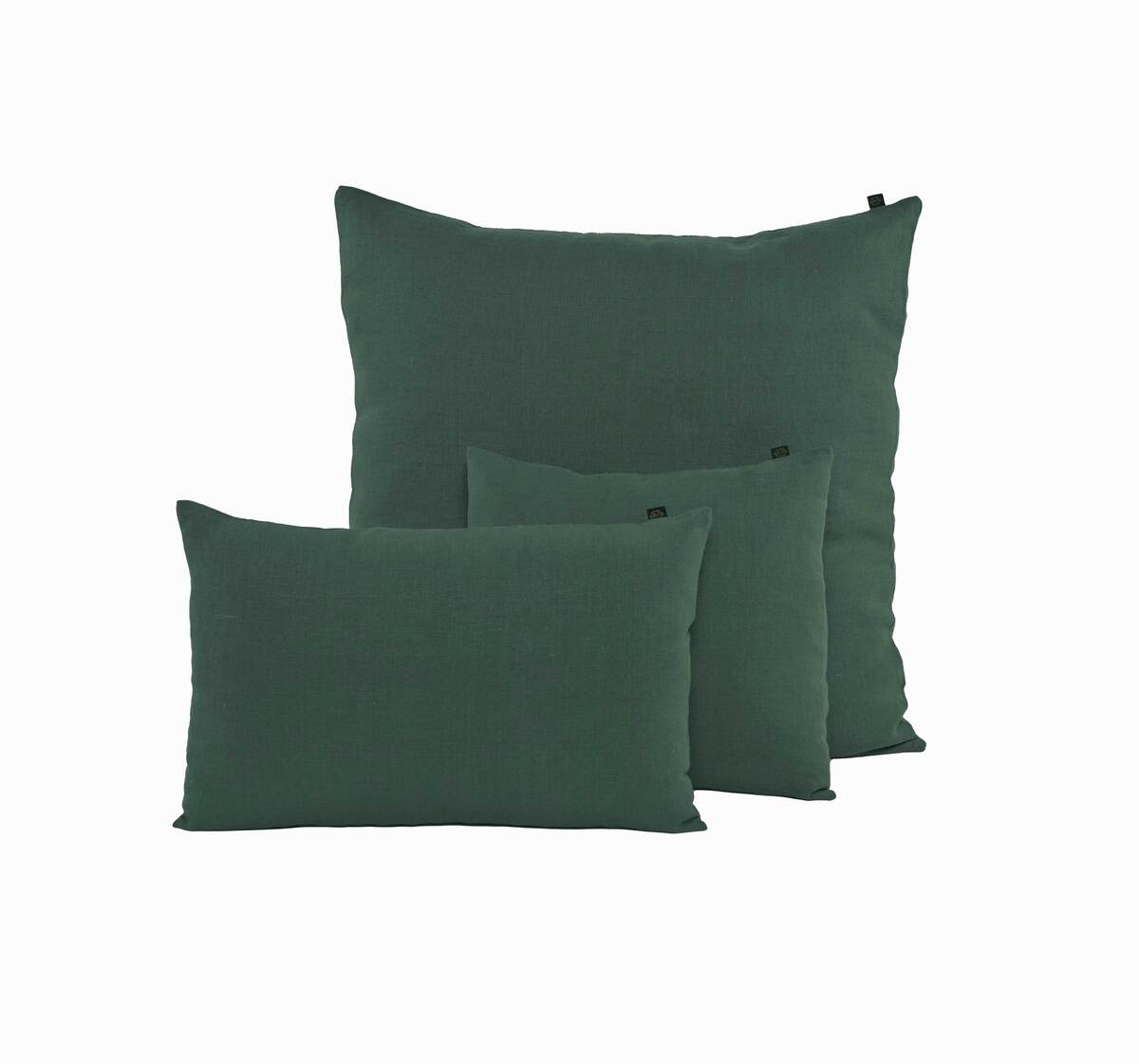 Coussin Porticcio Haomy en lin lavé, coloris Pigeon – style sobre et chic, finition naturelle et élégante