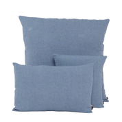 Coussin Porticcio Haomy en lin lavé, coloris Turquin – style sobre et chic, finition naturelle et élégante