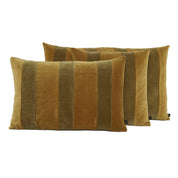 Coussin Rio Haomy en velours bicolore Gold et Chamois – contraste raffiné et élégance naturelle