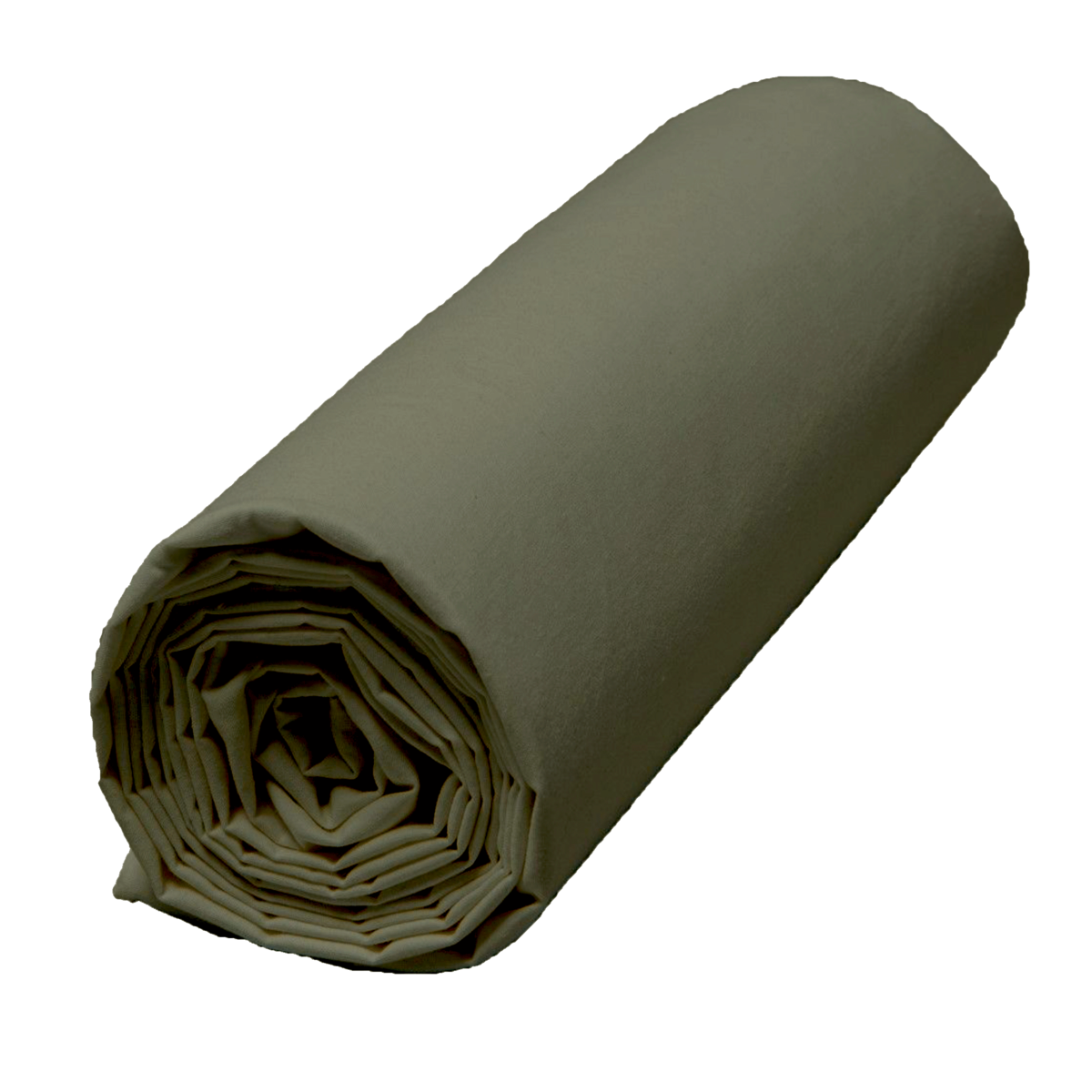 Drap housse Venezia en percale de coton lavée – couleur Kaki – Haomy Harmony Textile, douceur, confort et qualité haut de gamme.