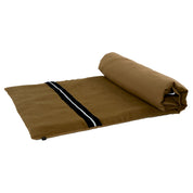 Édredon Skagen Haomy en lin lavé coloris Gold avec bande brodée en coton – élégance pure et naturelle