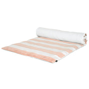 Édredon Perth Haomy-Harmonyen lin lavé et velours de coton, coloris Cimarron – motif à rayures contrastées, style élégant et naturel