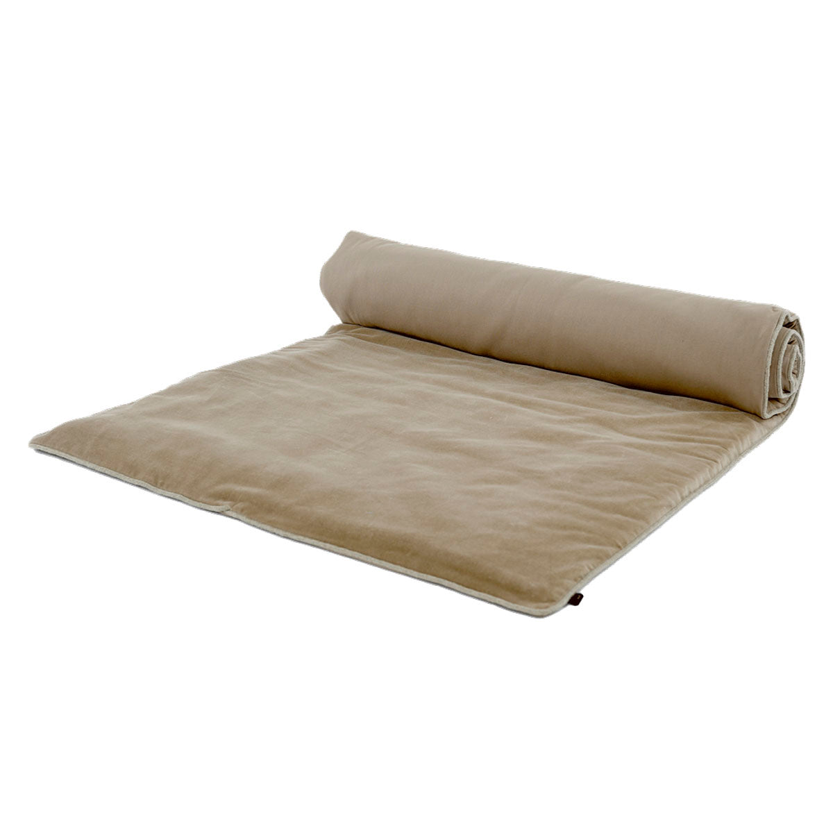 Édredon New Delhi Haomy en velours de coton coloris Lin – finition bourdon lin naturel, style chic et intemporel