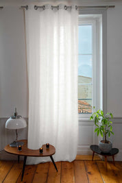 Rideau en lin Ré Epic Haomy 140x280 cm coloris Blanc – naturel et lumineux