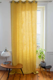 Rideau en lin Ré Epic Haomy 140x280 cm coloris Safran – naturel et lumineux