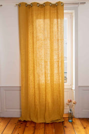 Rideau en lin Ré Epic Haomy 140x280 cm coloris Brun sepia – naturel et lumineux