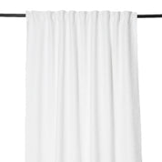 Rideau uni en lin HAOMY, Harmony textile, CALIFORNIA coloris Blanc 130×280 cm – finition ruflette et passe-tringle