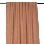 Rideau uni en lin HAOMY, Harmony textile, CALIFORNIA coloris Mocaccino 130×280 cm – finition ruflette et passe-tringle