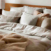 Housse de coussin California Haomy en lin lavé & coton – 7 teintes raffinées