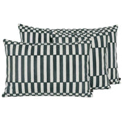 Housse de coussin Cancun en coton brodé – collection Haomy Harmony Textile, coloris Pigeon et motif géométrique raffiné pour une déco chic