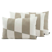 Housse de coussin Sydney Haomy en coton brodé, coloris Lin – élégance, texture graphique et finition raffinée