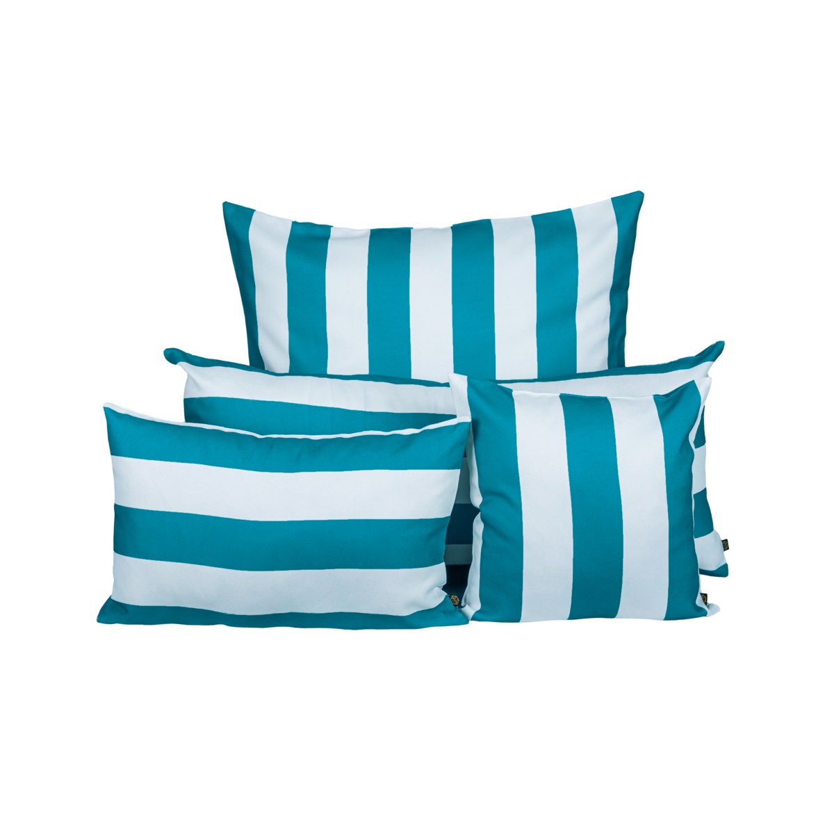 Housse de coussin extérieure Riviera Haomy, Harmony, déperlante, traitée anti-UV – Elégante et résistante pour salon de jardin ou terrasse. Coloris Aqua sea