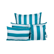 Housse de coussin extérieure Riviera Haomy, Harmony, déperlante, traitée anti-UV – Elégante et résistante pour salon de jardin ou terrasse. Coloris Aqua sea