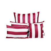 Housse de coussin extérieure Riviera Haomy, Harmony, déperlante, traitée anti-UV – Elégante et résistante pour salon de jardin ou terrasse. Coloris Framboise