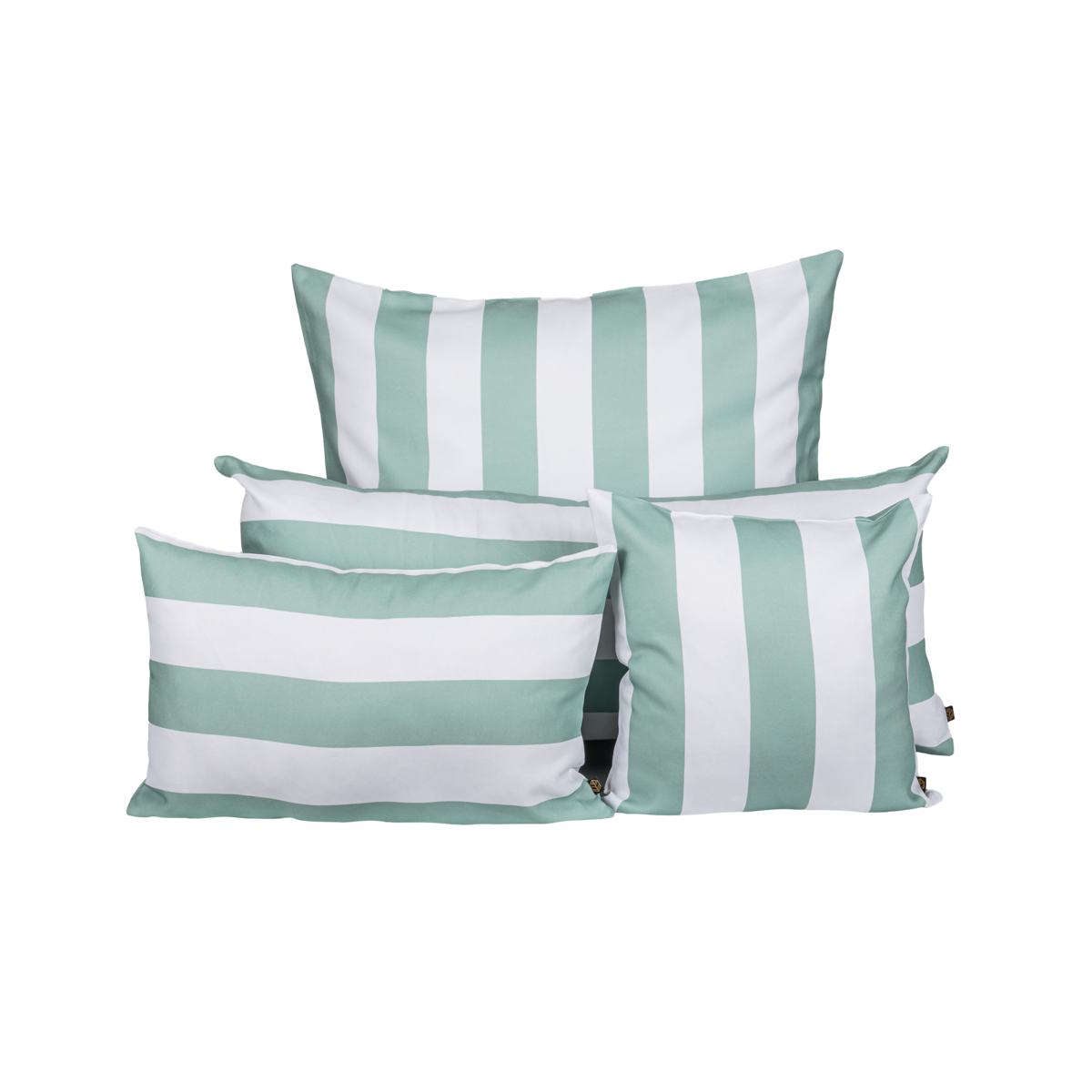 Housse de coussin extérieure Riviera Haomy, Harmony, déperlante, traitée anti-UV – Elégante et résistante pour salon de jardin ou terrasse. Coloris Jade