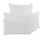 Housse de coussin California Haomy en lin lavé et coton, coloris Blanc – texture douce, finitions soignées et 7 coloris disponibles