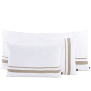 Housse de coussin Malaga en lin lavé brodé coloris Lin – Haomy Harmony Textile, élégance naturelle et douceur intemporelle