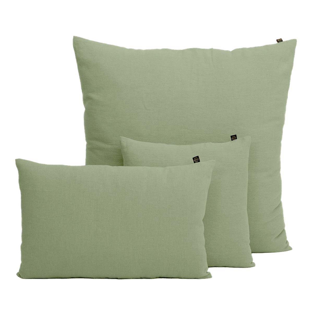 Coussin Figari Haomy en lin lavé et coton, coloris Amande – douceur naturelle et finition sobre