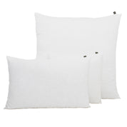 Coussin Figari Haomy en lin lavé et coton, coloris blanc – douceur naturelle et finition sobre