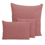 Coussin Figari Haomy en lin lavé et coton, coloris Bois de rose – douceur naturelle et finition sobre