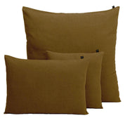 Coussin Figari Haomy en lin lavé et coton, coloris Gold – douceur naturelle et finition sobre