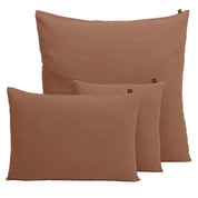 Coussin Figari Haomy en lin lavé et coton, coloris Mocaccino – douceur naturelle et finition sobre