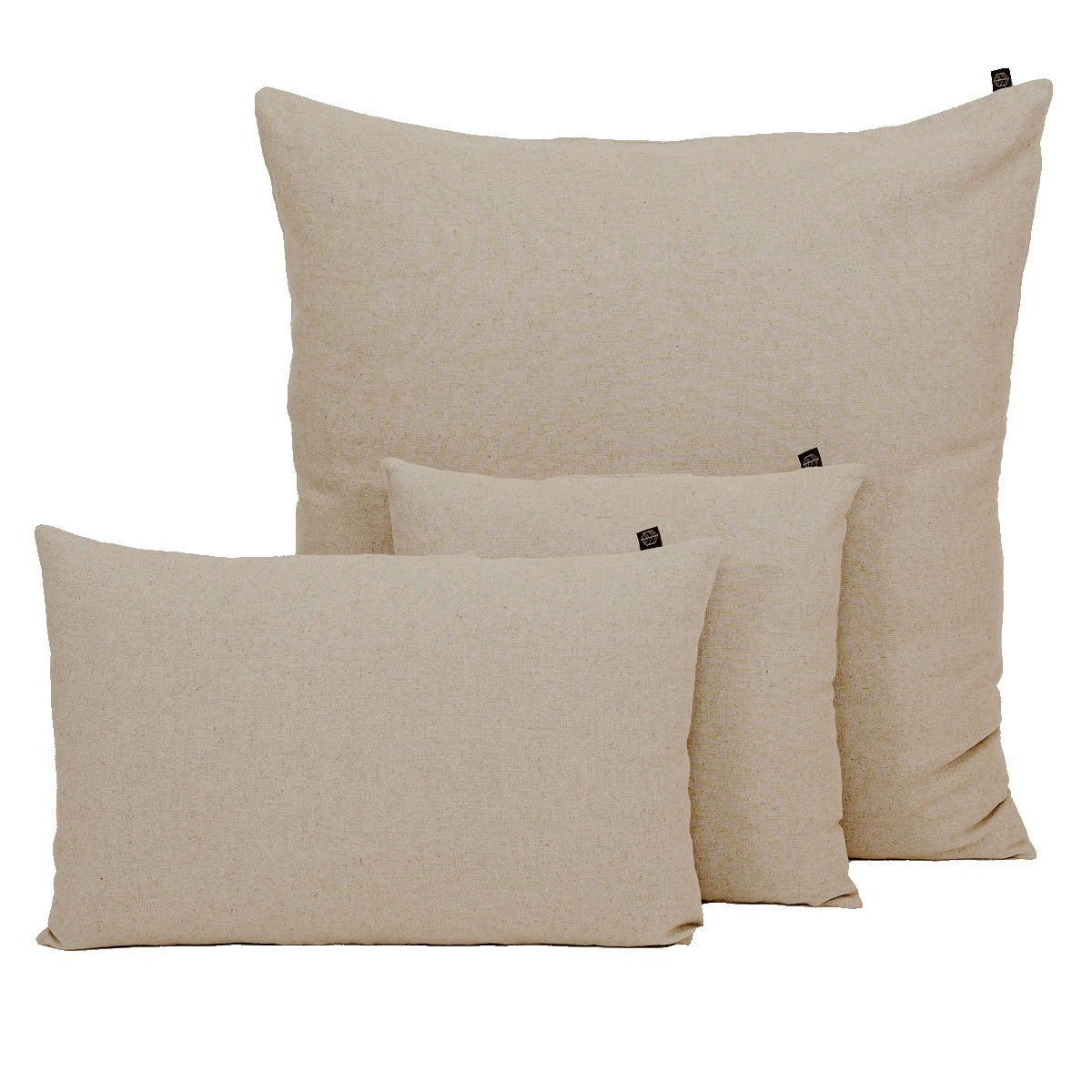 Coussin Figari Haomy en lin lavé et coton, coloris Naturel – douceur naturelle et finition sobre
