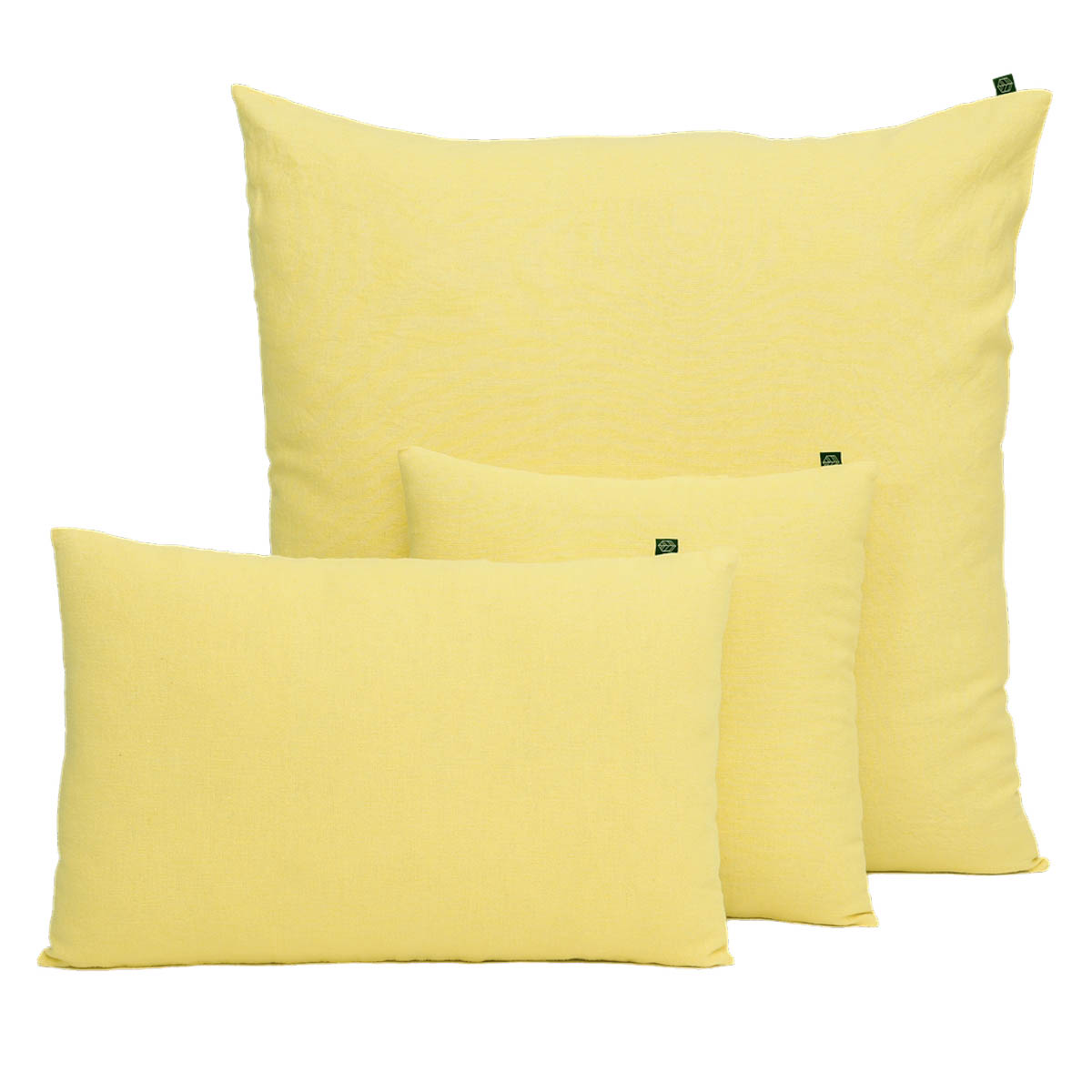 Coussin Figari Haomy en lin lavé et coton, coloris Paille – douceur naturelle et finition sobre