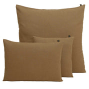 Coussin Figari Haomy en lin lavé et coton, coloris Tabac – douceur naturelle et finition sobre