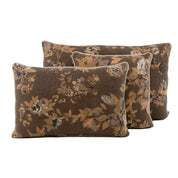 Housse de coussin Oslo Haomy en lin lavé, motif feuilles automnales, coloris Gold – ambiance douce et chaleureuse pour l’automne