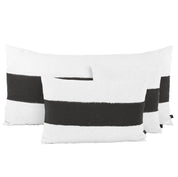 Housse de coussin Goa Haomy en lin lavé, coloris Noir – texture douce, élégance sobre et style authentique