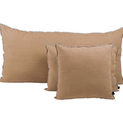 Housse de coussin Chennai en lin lavé avec liseré Cimarron – collection Haomy Harmony Textile, élégance sobre et finition haut de gamme.