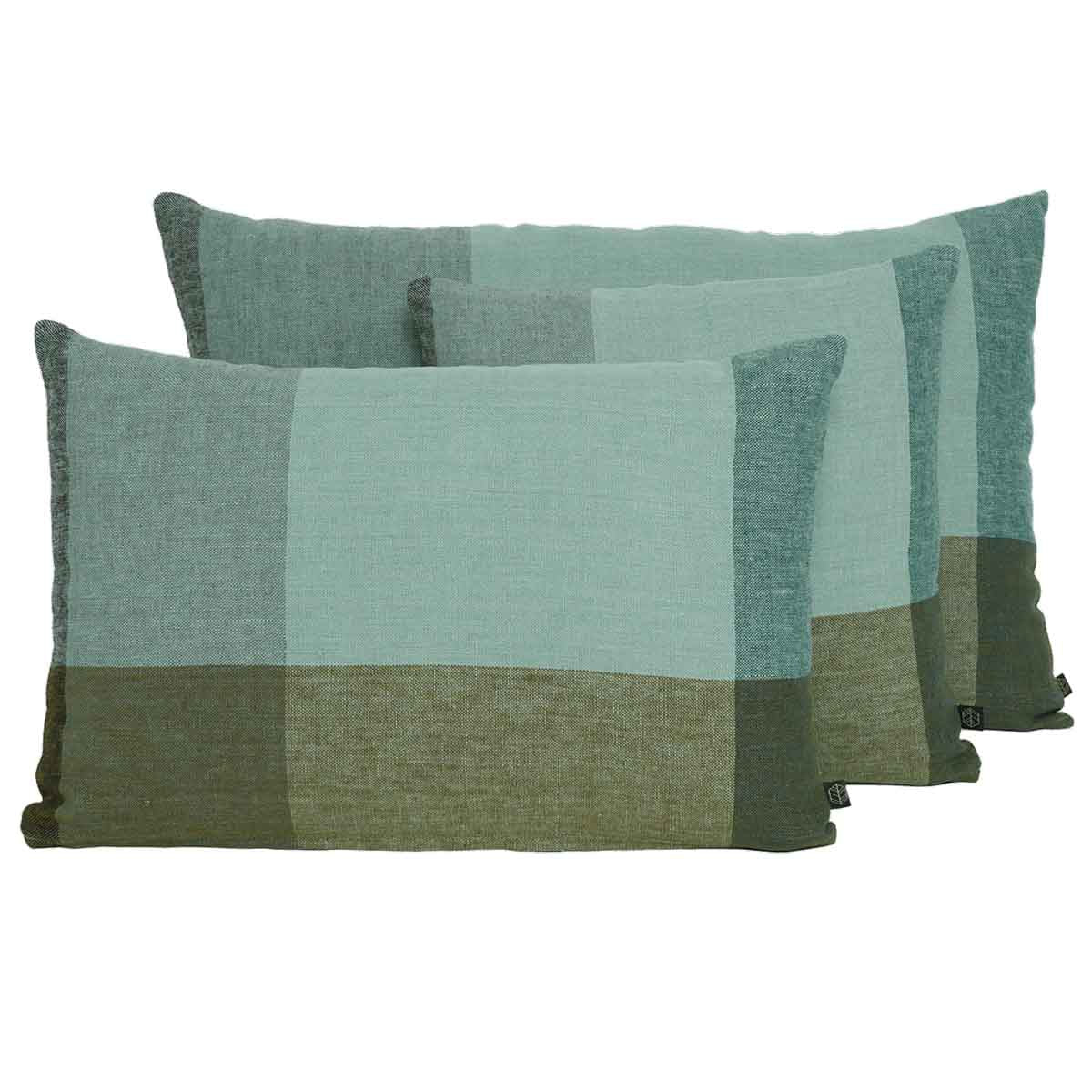 Coussin Saporo Haomy en lin lavé, coloris Céladon – texture douce et allure raffinée pour une déco intemporelle