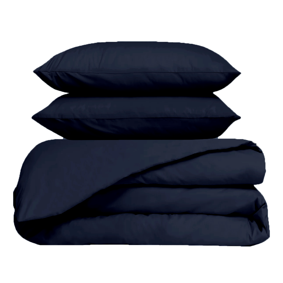 Housse de couette et taies en percale de coton lavé Venezia – coloris Encre – Haomy Harmony Textile, finition élégante et texture douce pour une chambre chic et intemporelle.