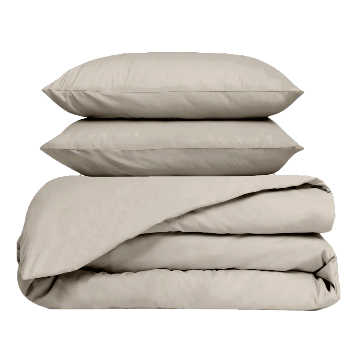 Housse de couette et taies en percale de coton lavé Venezia – coloris Lin – Haomy Harmony Textile, finition élégante et texture douce pour une chambre chic et intemporelle.