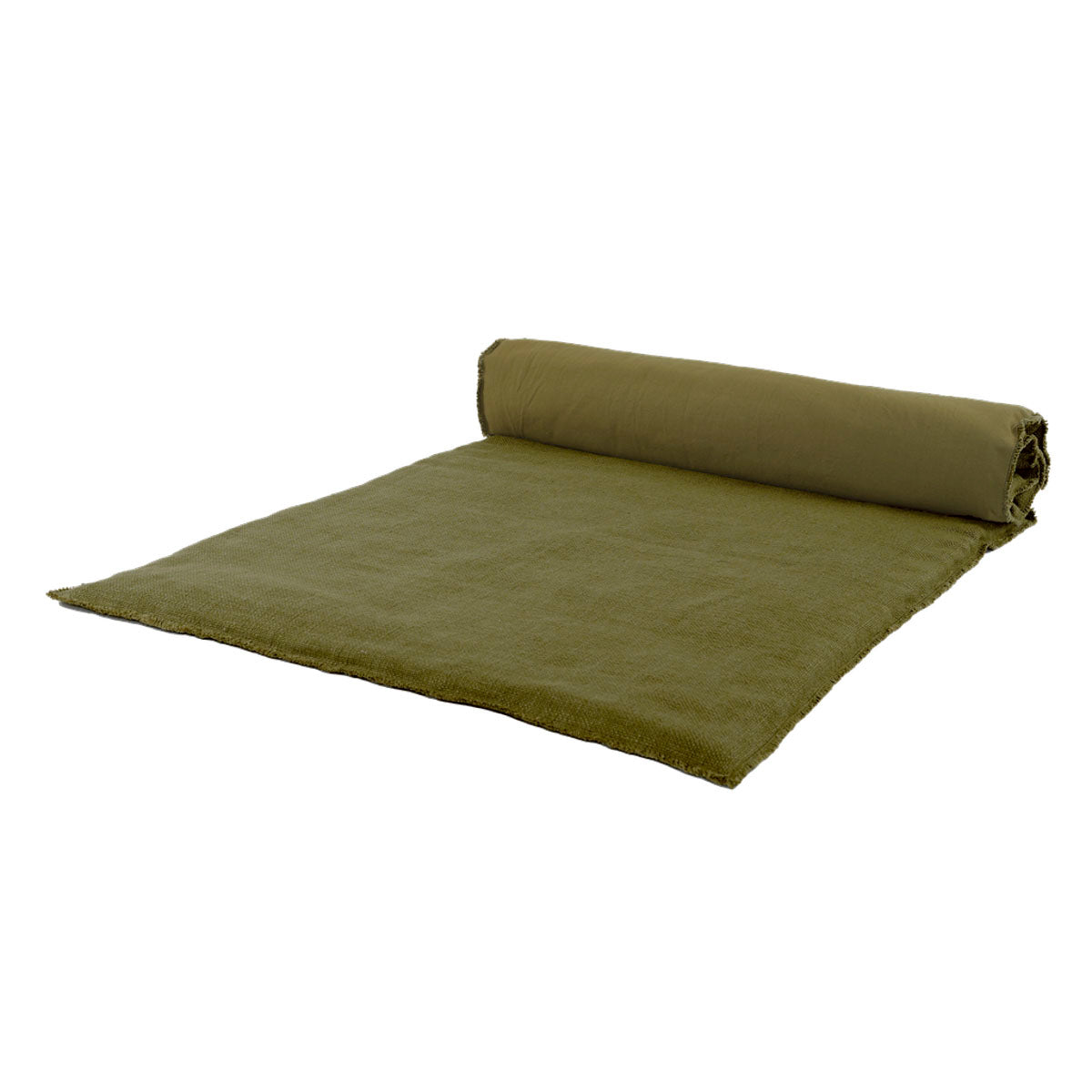 Housse d’édredon California Haomy en lin lavé et coton, 85x200 cm, coloris Olive – douceur, élégance et 7 coloris disponibles pour un lit raffiné