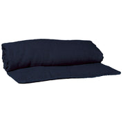 Housse d’édredon Limy Haomy en lin lavé et coton, coloris Encre – finition frangée et douceur naturelle