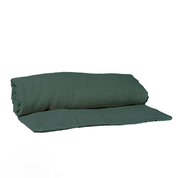 Housse d’édredon Limy Haomy en lin lavé et coton, coloris Pigeon – finition frangée et douceur naturelle