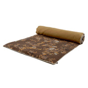 Housse d’édredon Oslo Haomy en lin lavé, motif feuilles automnales, coloris Gold – douceur et élégance pour une chambre chaleureuse