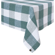 Nappe Palma Haomy 100 % lin lavé à grands carreaux, coloris céladon – tombé fluide et élégance intemporelle