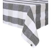 Nappe Palma Haomy 100 % lin lavé à grands carreaux, coloris Lin – tombé fluide et élégance intemporelle
