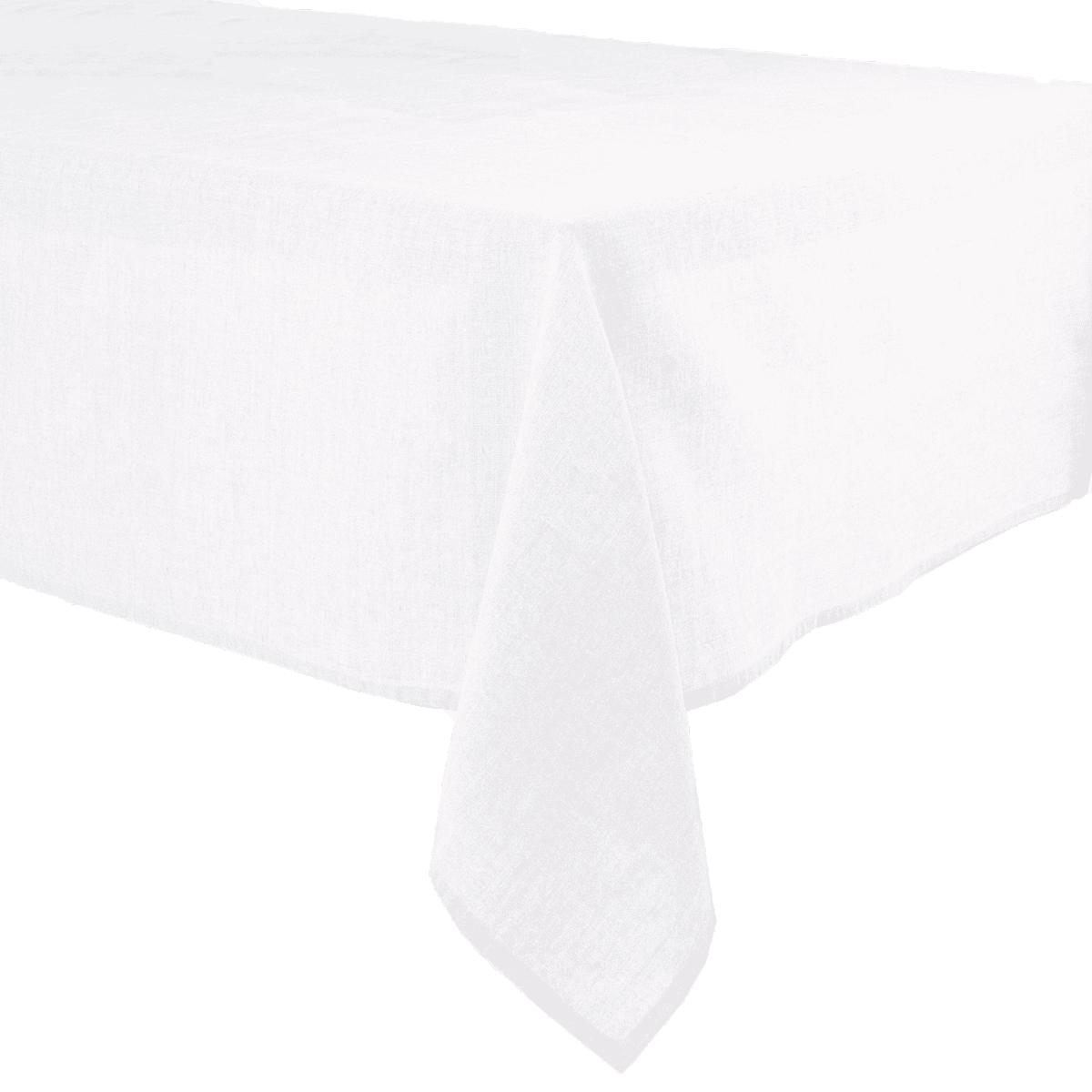 Nappe Granville Haomy en 100 % lin lavé, coloris Blanc – finition ourlet élégante et tombé fluide