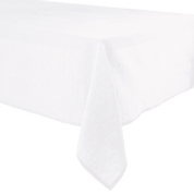 Nappe Granville Haomy en 100 % lin lavé, coloris Blanc – finition ourlet élégante et tombé fluide