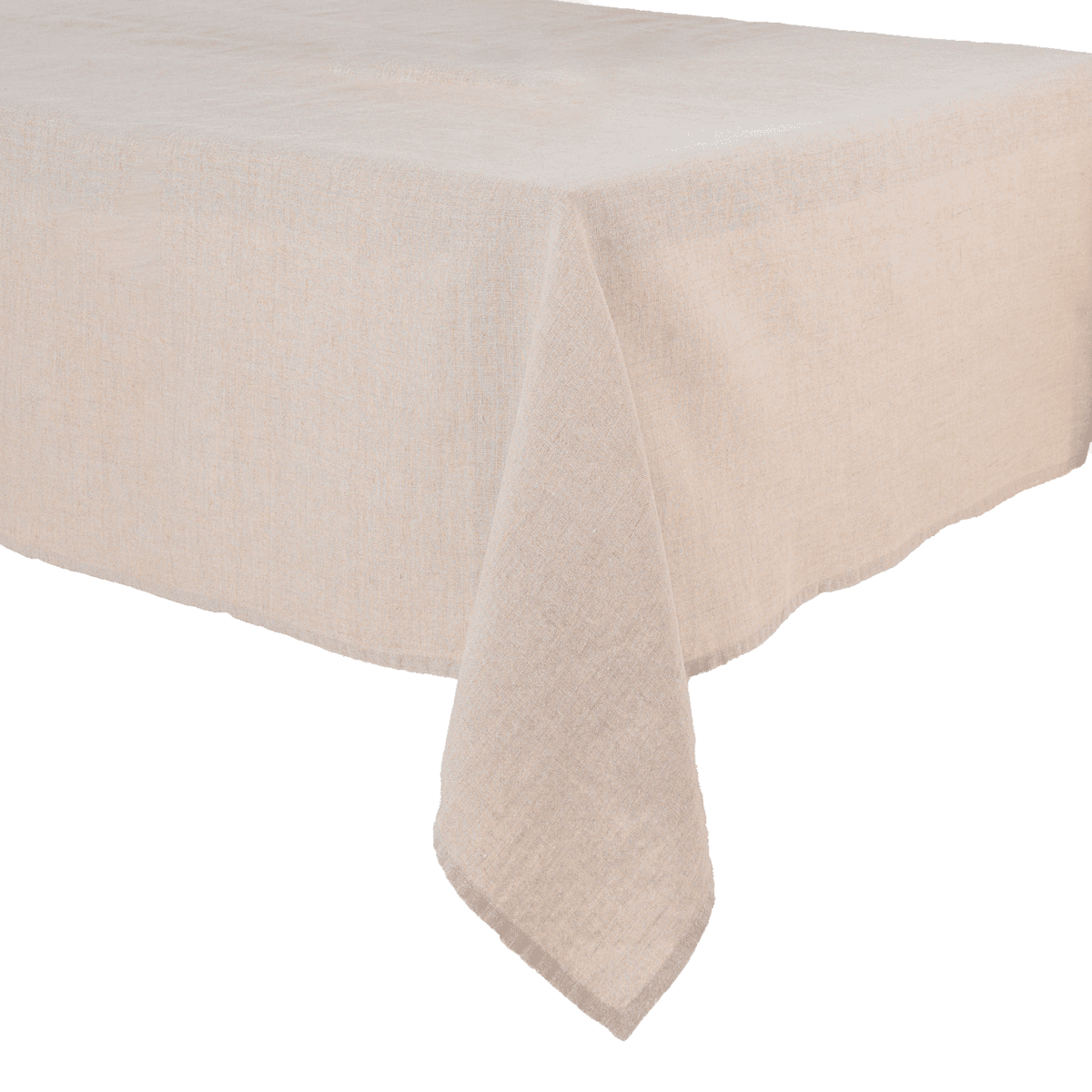 Nappe Granville Haomy en 100 % lin lavé, coloris Naturel – finition ourlet élégante et tombé fluide