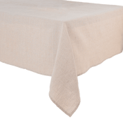 Nappe Granville Haomy en 100 % lin lavé, coloris Naturel – finition ourlet élégante et tombé fluide